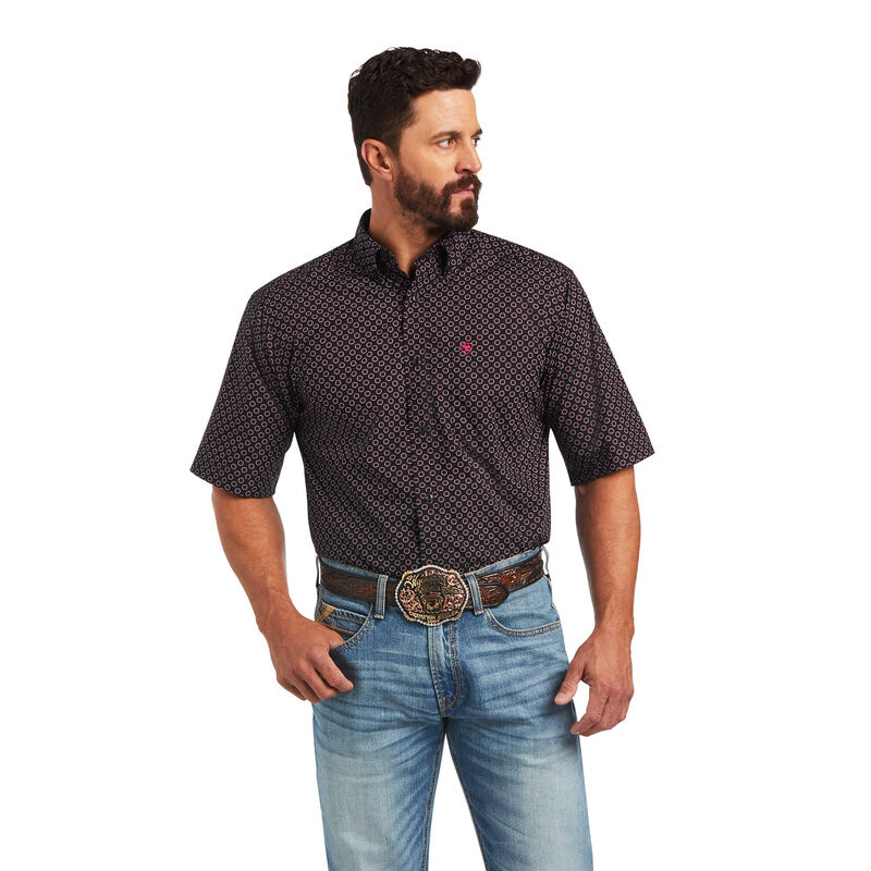 Camisas Ariat Major Classic Fit Negras Hombre - Chile 802-KIESRJ